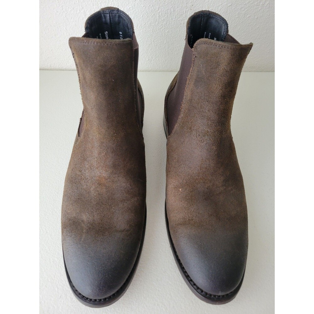 Thursday Boot Co Cavalier Dark Brown Suede Chelsea Boots Men’s 7.5 Goodyear Welt - Picture 4 of 16